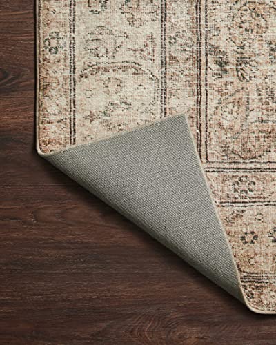 Loloi Margot Collection MAT-01 Antique/Sage 3'-6" x 5'-6", .38" Thick, Accent Rug, feat.CloudPile, Soft, Durable, Printed, Medallion, Low Pile, Non-Shedding, Easy Clean, Living Room Rug