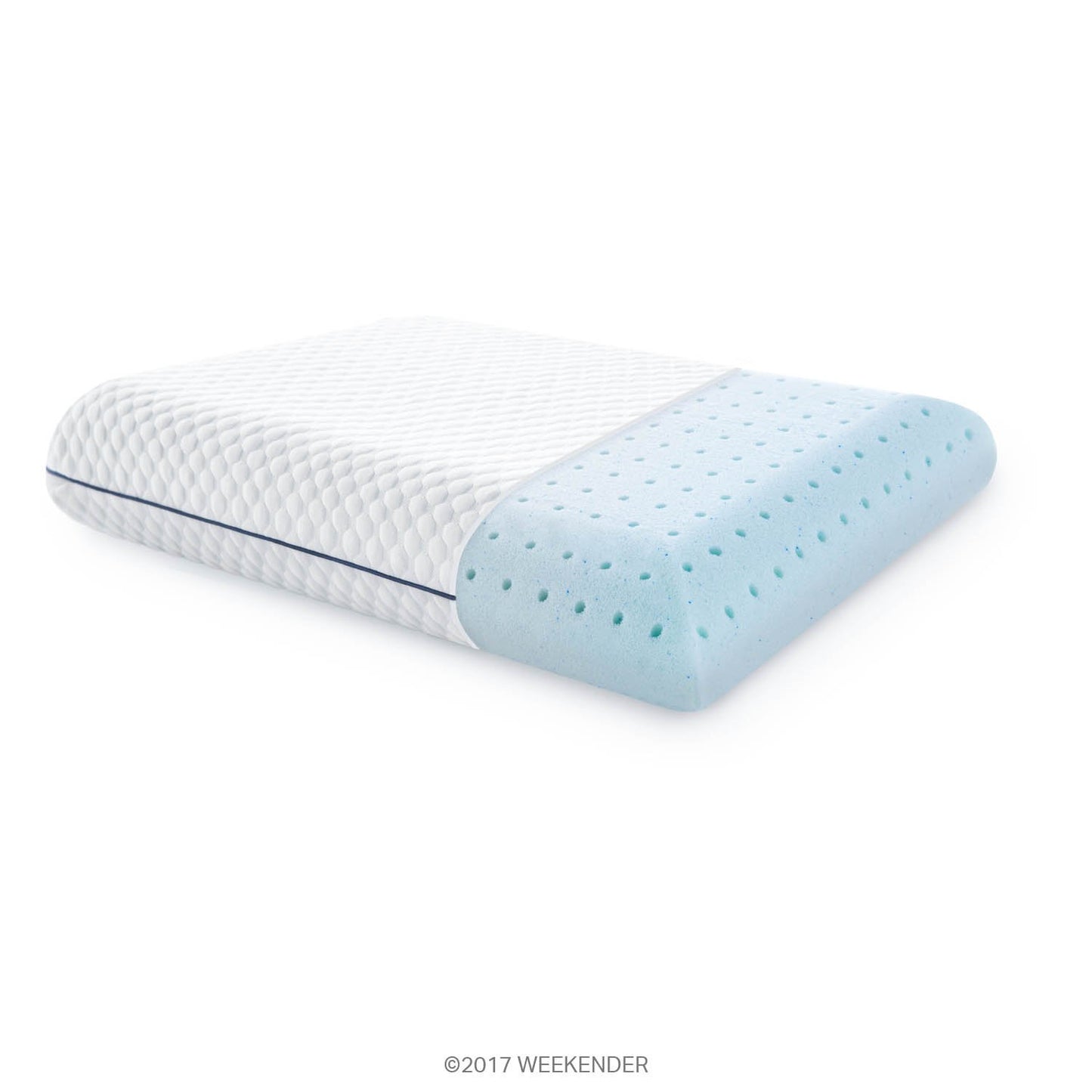 WEEKENDER Gel Memory Foam Pillow - Standard Size - 1-Pack - Medium Plush Feel - Neck & Shoulder Support - For Back, Side, & Stomach Sleepers - Home, Hotel, & Hospital Essentials