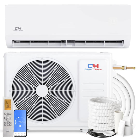 Cooper & Hunter Olivia Series, 6,000 BTU, 115V, 23 SEER2, Single Zone Mini Split AC/Heating Ductless Inverter System, Including Installation kit