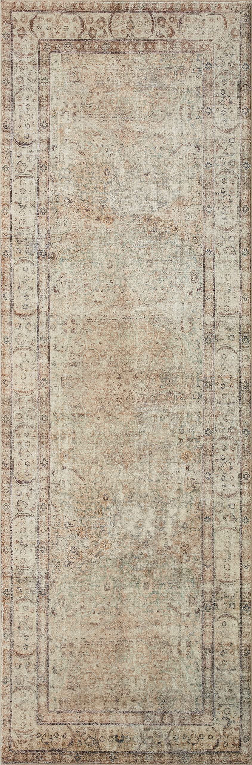 Loloi Margot Collection MAT-01 Antique/Sage 3'-6" x 5'-6", .38" Thick, Accent Rug, feat.CloudPile, Soft, Durable, Printed, Medallion, Low Pile, Non-Shedding, Easy Clean, Living Room Rug