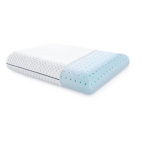 Weekender Gel Memory Foam Pillow – Cooling & Ventilated - 1 Pack King Size - Premium Washable Cover White