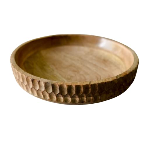 Louise Layne Rustic Wooden Bowl For Decor - Handcrafted Timeless Modern Decor - Elevate Your Space With A Unique Decorative Bowl Centerpiece, 10" Bowl