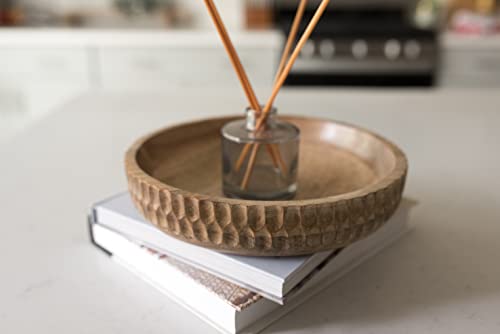 Louise Layne Rustic Wooden Bowl For Decor - Handcrafted Timeless Modern Decor - Elevate Your Space With A Unique Decorative Bowl Centerpiece, 10" Bowl