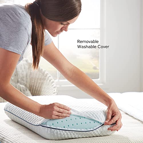 Weekender Gel Memory Foam Pillow – Cooling & Ventilated - 1 Pack King Size - Premium Washable Cover White