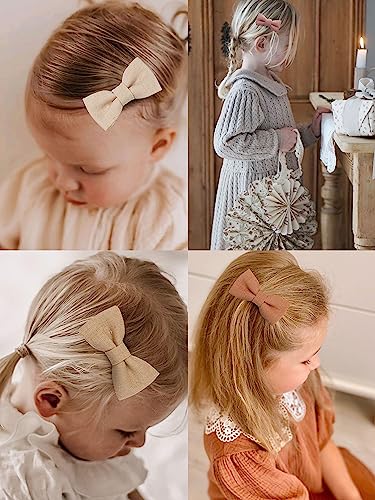 FANCY CLOUDS Baby Hair Clips with Baby Girl Bows,20pc Boutique Handmade Fully Lined Hair Barrettes Hair Accessories for All Age Girls Toddlers Infants