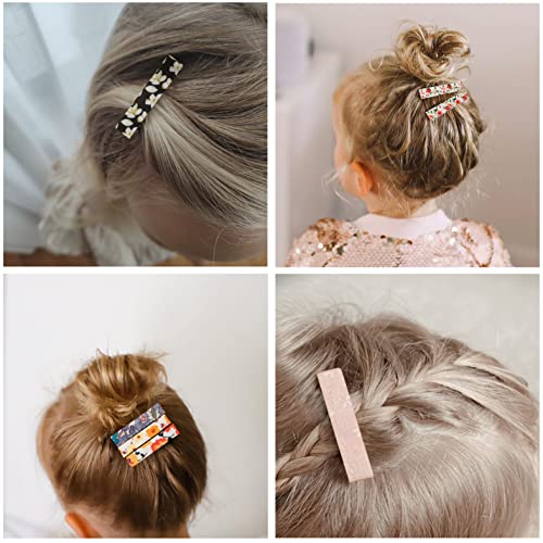 FANCY CLOUDS Hair Clips for Girls Women Toddler Baby,Assorted 20Pcs Flower Fabric Fully Lined Small Alligator Clips Hair Accessories for Teens Child Kids Gifts